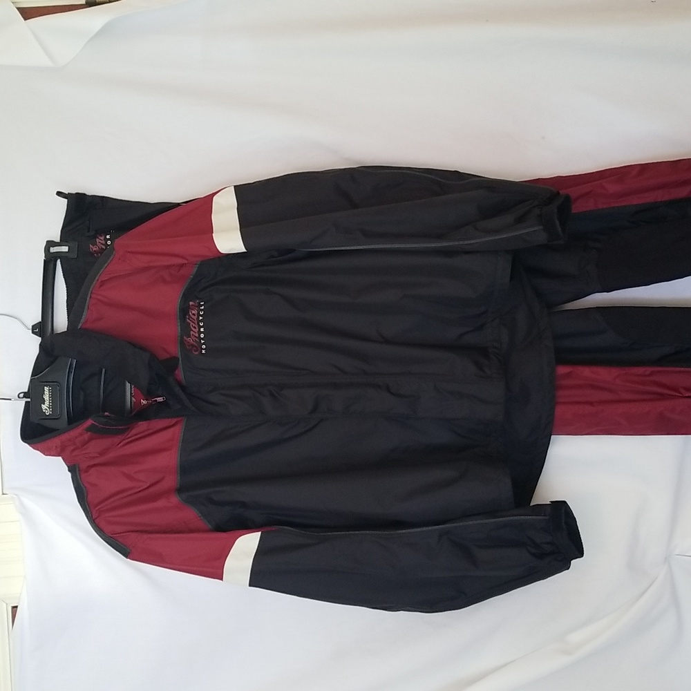 Indian Motorcycle Black and Red Men's Rain Suit